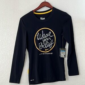 Nike (Livestrong) Dri-fit Cotton Tee, Black, M